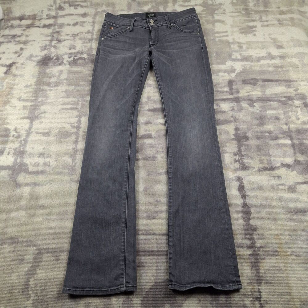 Hudson Beth Baby Boot Jeans Womens Flap Pocket Faded Black Ally Denim Bootcut